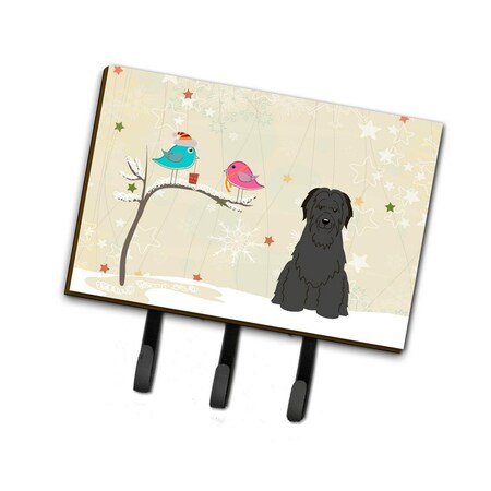 Carolines Treasures Christmas Presents Between Friends Briard Black Leash or Key Holder BB2553TH68